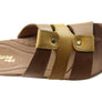 Pegada Dee Dee Womens Comfort Leather Slides Sandals Made In Brazil