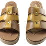 Pegada Dee Dee Womens Comfort Leather Slides Sandals Made In Brazil