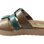 Pegada Dee Dee Womens Comfort Leather Slides Sandals Made In Brazil