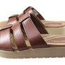 Pegada Dee Dee Womens Comfort Leather Slides Sandals Made In Brazil