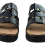 Pegada Dee Dee Womens Comfort Leather Slides Sandals Made In Brazil