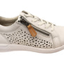 Scholl Orthaheel Womens North Punched Leather Sneakers Shoes