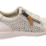 Scholl Orthaheel Womens North Punched Leather Sneakers Shoes