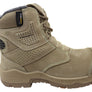 KingGee Mens Bennu Pro 6 Comfortable Leather Work Boots Stone