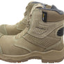KingGee Mens Bennu Pro 6 Comfortable Leather Work Boots Stone