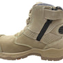 KingGee Mens Bennu Pro 6 Comfortable Leather Work Boots Stone