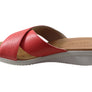 Usaflex Ginni Womens Comfort Leather Slides Sandals Made In Brazil