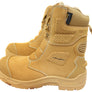 KingGee Mens Bennu Pro 9 Comfortable Leather Work Boots Wheat