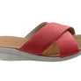 Usaflex Ginni Womens Comfort Leather Slides Sandals Made In Brazil