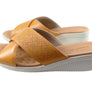 Usaflex Ginni Womens Comfort Leather Slides Sandals Made In Brazil