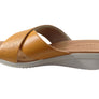 Usaflex Ginni Womens Comfort Leather Slides Sandals Made In Brazil