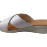 Usaflex Ginni Womens Comfort Leather Slides Sandals Made In Brazil