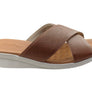Usaflex Ginni Womens Comfort Leather Slides Sandals Made In Brazil