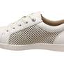 Homyped Womens Lotti Lace White Leather Wide Fit Casual Shoes