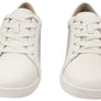 Homyped Womens Lotti Lace White Leather Wide Fit Casual Shoes