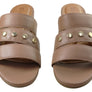 Usaflex Skyler Womens Comfort Leather Slides Sandals Made In Brazil