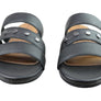 Usaflex Skyler Womens Comfort Leather Slides Sandals Made In Brazil