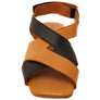 Orizonte Rossie Womens European Comfortable Low Heel Leather Sandals