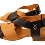 Orizonte Rossie Womens European Comfortable Low Heel Leather Sandals