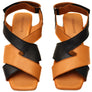 Orizonte Rossie Womens European Comfortable Low Heel Leather Sandals