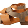 Orizonte Rossie Womens European Comfortable Low Heel Leather Sandals