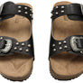 Via Paula Renee Womens Leather Comfort Slides Sandals Made in Brazil