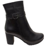Orizonte Vello Womens European Comfortable Leather Heeled Ankle Boots