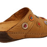 Orizonte Passion Womens European Comfortable Leather Slides Sandals