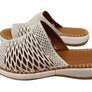 Orizonte Lyric Womens European Comfortable Leather Slides Sandals