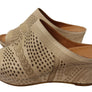 Orizonte Kingsley Womens European Comfort Leather Wedge Slides Sandals
