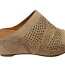 Orizonte Kingsley Womens European Comfort Leather Wedge Slides Sandals