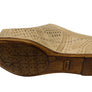 Orizonte Kingsley Womens European Comfort Leather Wedge Slides Sandals