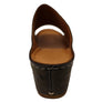 Orizonte Kingsley Womens European Comfort Leather Wedge Slides Sandals