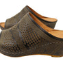 Orizonte Kingsley Womens European Comfort Leather Wedge Slides Sandals