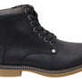Hush Puppies Montreal Mens Wide Width Leather Lace Up Boots