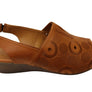 Orizonte Resley Womens European Comfortable Leather Wedge Sandals
