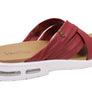 Usaflex Asta Womens Comfort Leather Slides Sandals Made In Brazil