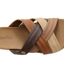 Usaflex Asta Womens Comfort Leather Slides Sandals Made In Brazil