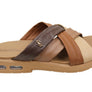 Usaflex Asta Womens Comfort Leather Slides Sandals Made In Brazil