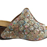 Orizonte Deb Womens European Leather Comfortable Wedge Slide Sandals