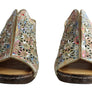 Orizonte Deb Womens European Leather Comfortable Wedge Slide Sandals