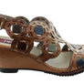 J Gean Sonya Womens Comfortable Leather Wedge Sandals Made In Brazil