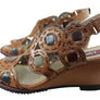 J Gean Sonya Womens Comfortable Leather Wedge Sandals Made In Brazil
