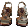 J Gean Sonya Womens Comfortable Leather Wedge Sandals Made In Brazil