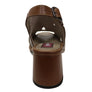 J Gean Queen Womens Comfortable Leather Heels Sandals Made In Brazil