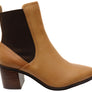 Hush Puppies Vala Womens Comfortable Leather Mid Heel Ankle Boots