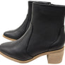 Hush Puppies Superb Womens Leather Comfortable Mid Heel Ankle Boots