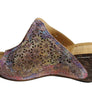 Orizonte Deb Womens European Leather Comfortable Wedge Slide Sandals