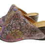 Orizonte Deb Womens European Leather Comfortable Wedge Slide Sandals