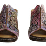 Orizonte Deb Womens European Leather Comfortable Wedge Slide Sandals